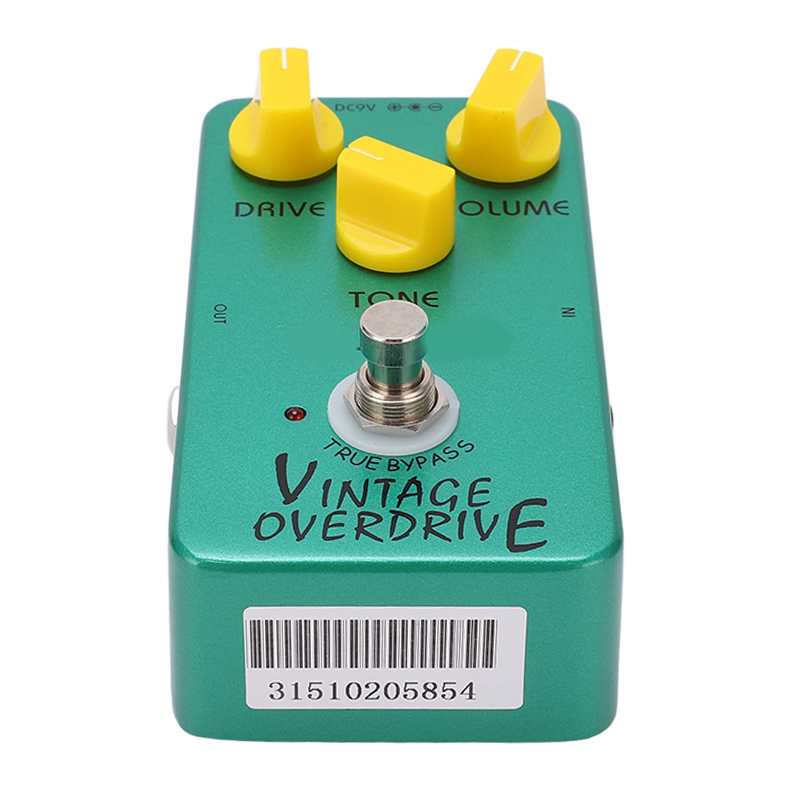 Pedał efektów ZenithAur Overdrive z klasycznym dźwiękiem Tube Scream, impedancją wyjściową 10 KΩ i obwodem True Bypass do konfiguracji gitary elektrycznej jako pedał vintage