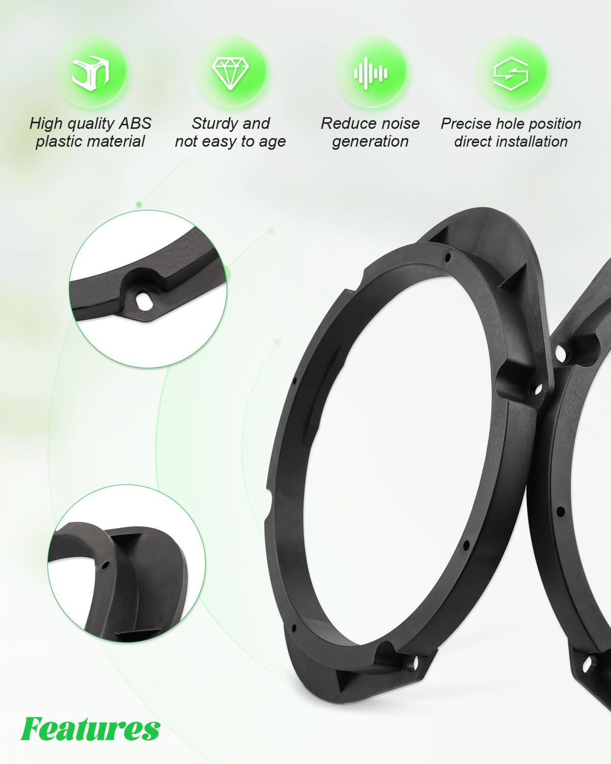 Partuto Spacer Anello Altoparlante Tweeter Spacer Adattatore Altoparlante Auto p Partuto Spacer Anello Altoparlante Tweeter Spacer Adattatore Altoparlante Auto p