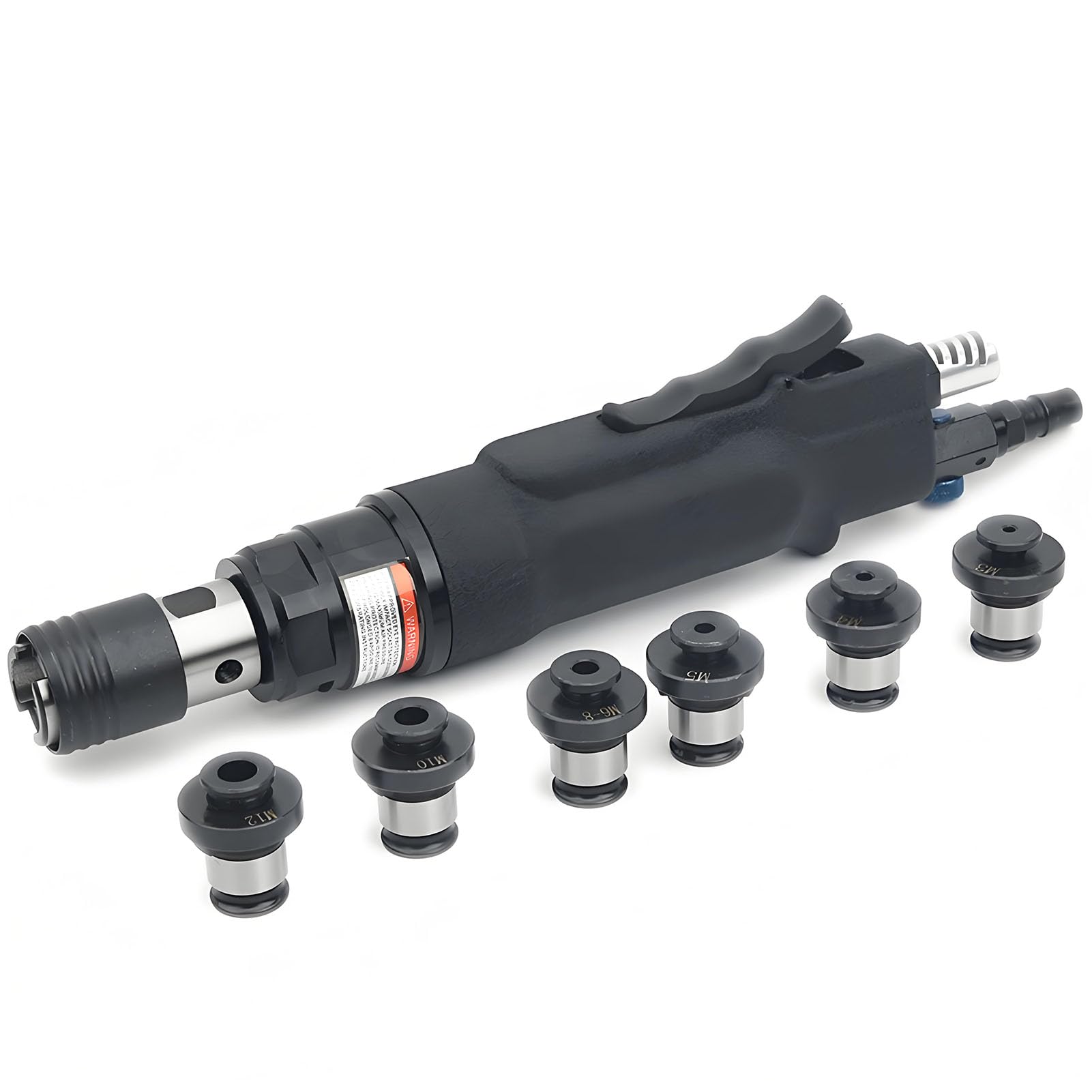 Roscadora Velocidad Variable 400 RPM | Máquina Roscadora Neumática M3-M12 para Talleres Mecánicos Consumo de Aire‌ 4 CFM,Presión de Trabajo‌ 6-8 Bares,M3,M4,M5,M6-8,M10,M12