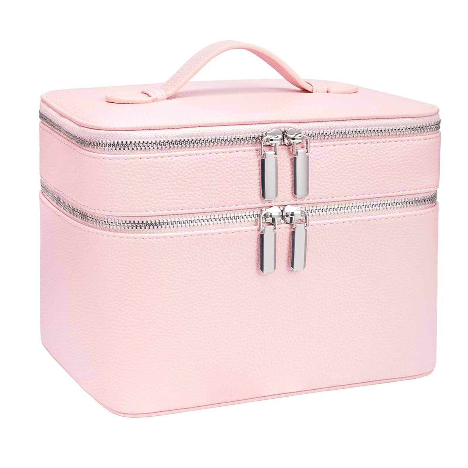 Estuche para cosméticos de PU de Calidad Que Proporciona un Amplio Espacio para Todos Sus Accesorios de Belleza Durante los Viajes Estuche para cosméticos con Soporte para brochas