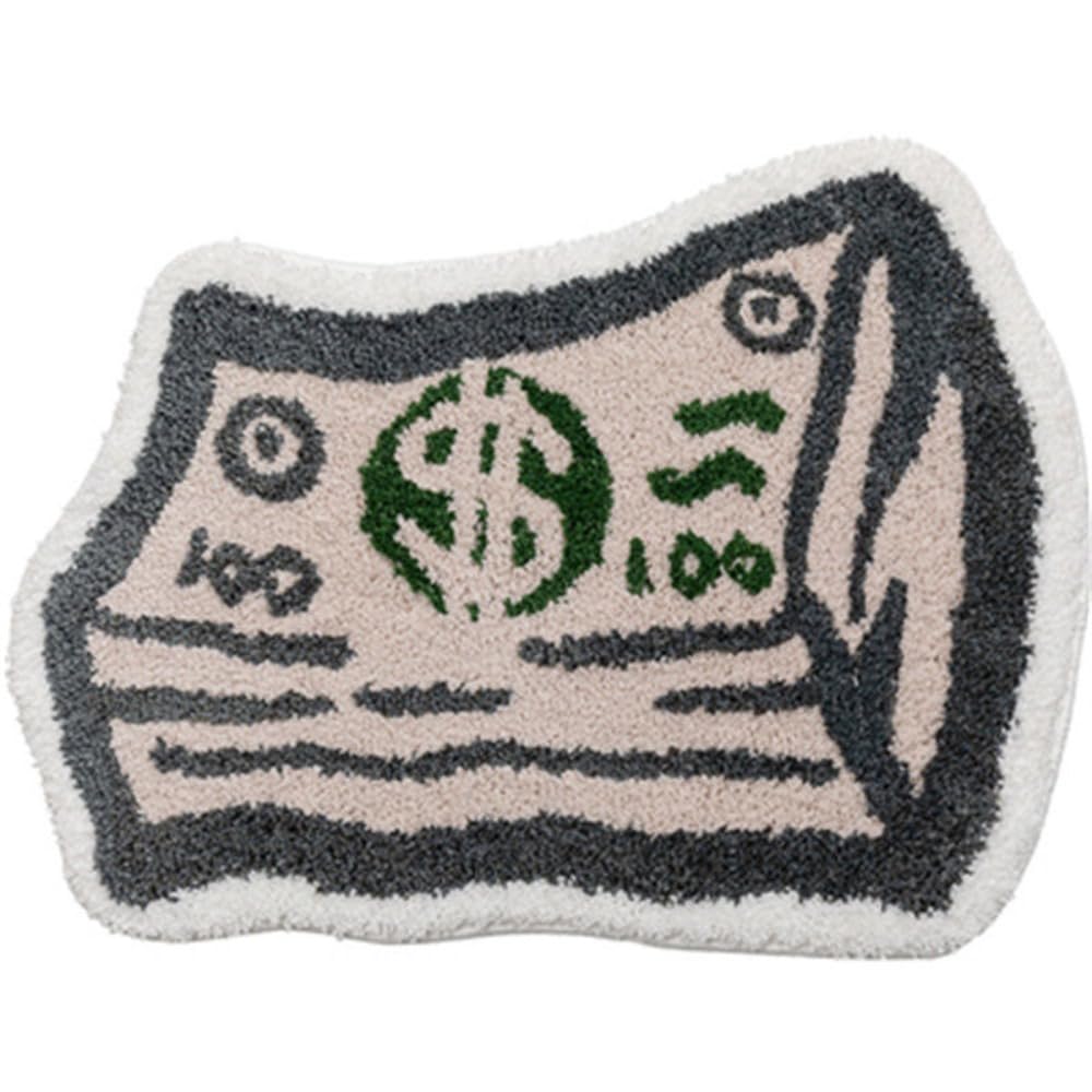 SUFUZEGA Cute Bath Mat Novelty Funny Rug Water Absorption Non Slip Mat Soft Machine Wash Rug Mat for Bedroom Bathroom Toilet Floors Kitchen (AGrey)