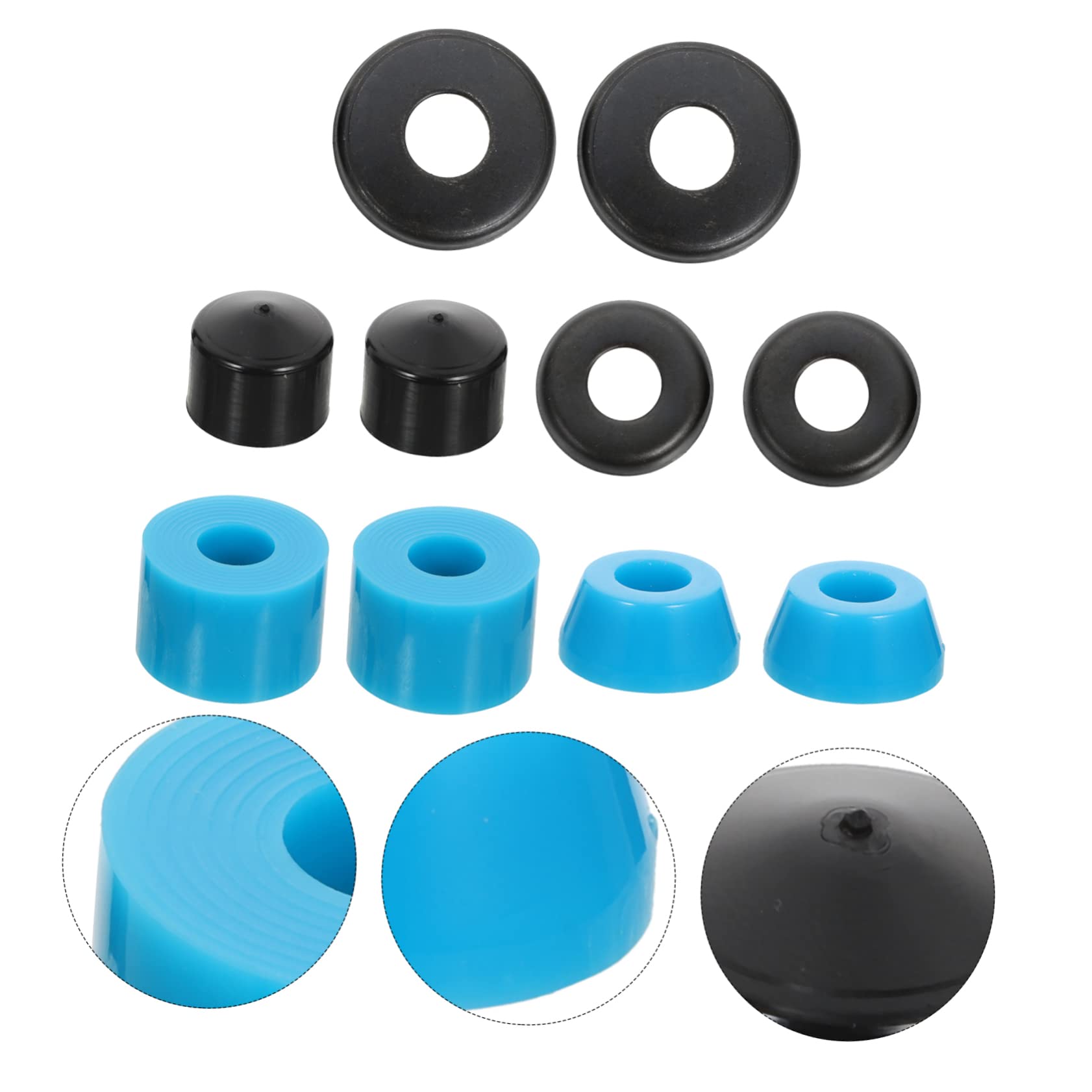 Totority 1Set Shockproof Mat for Skateboards Durable PU Cushions and Pivot Cups for Shock Absorption Easy Installation Suitable for All Skateboard Trucks