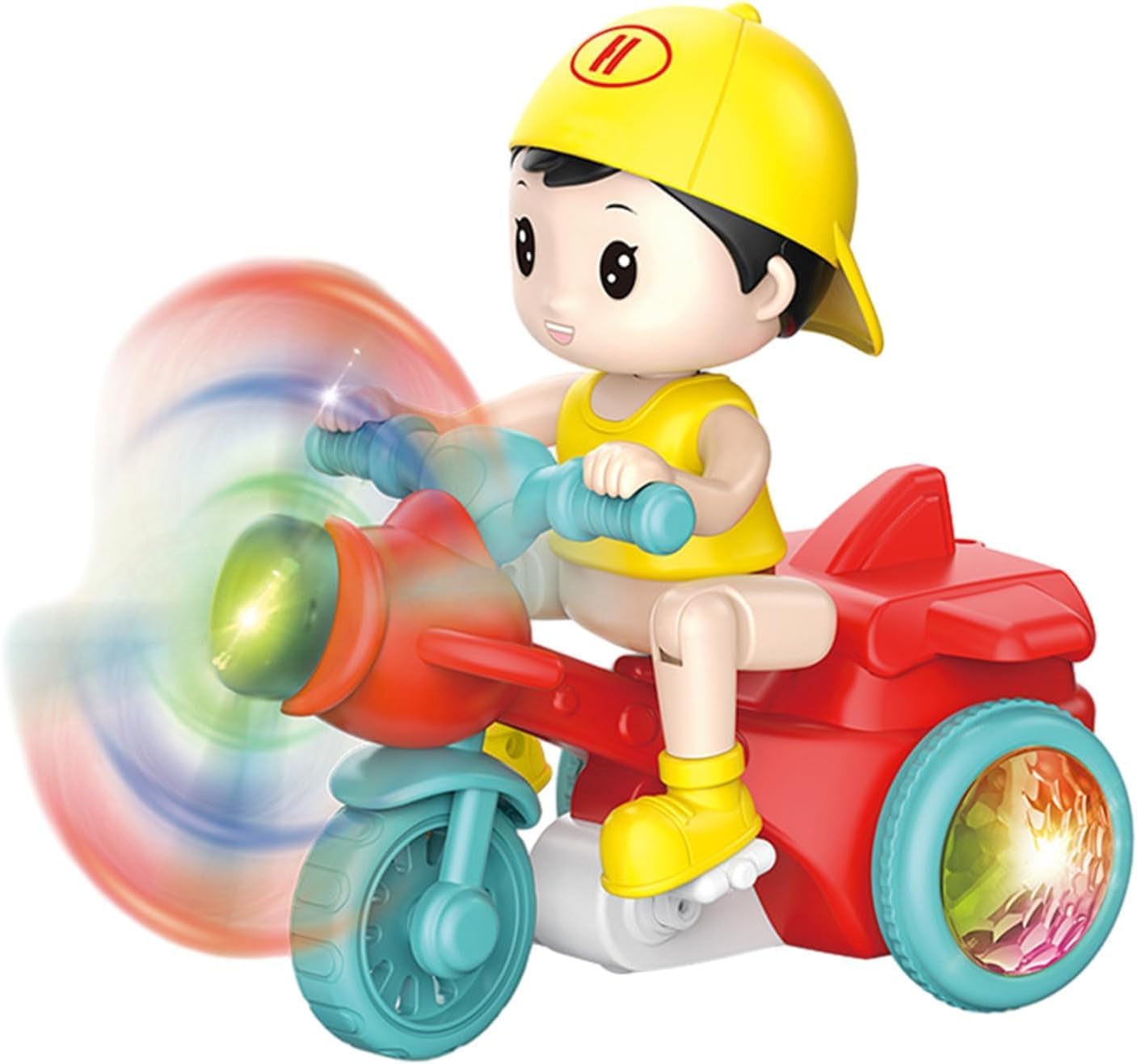 Stunt Cycle Toy - Stunt Tricycle Push Pull Cycling Toys 360 Degree Rotatable with Light & Music Tricycle Toy Car Child Crawling Toy for Kids-image-19
