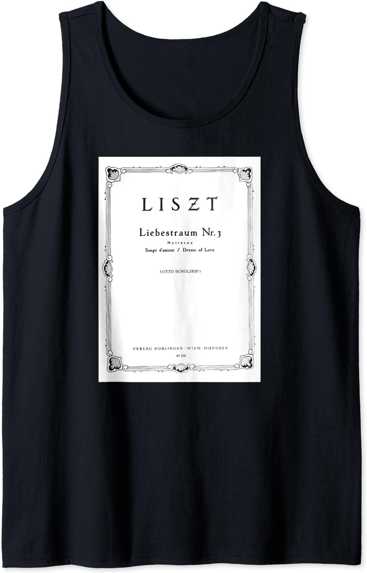 Franz Liszt Dream of Love Vintage Book Cover Tank Top