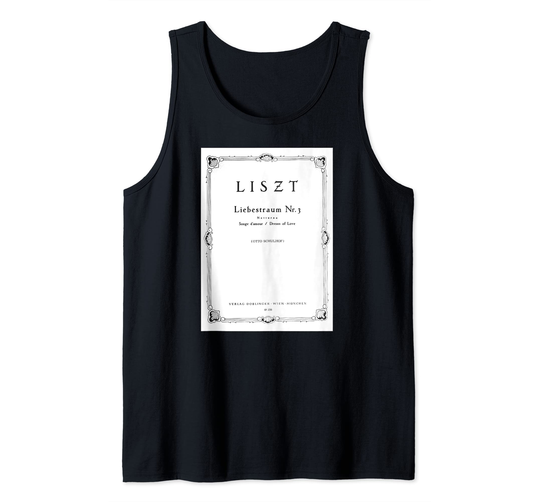 Franz Liszt Dream of Love Vintage Book Cover Tank Top