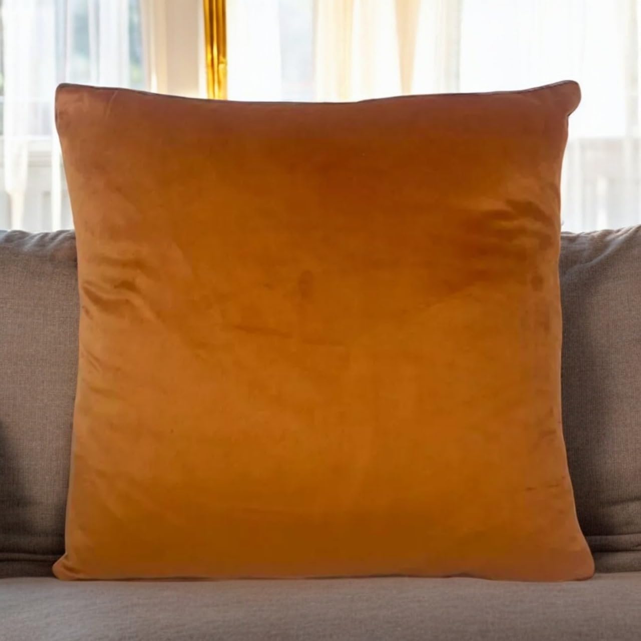 Seechoo Velvet Cushion Covers, Set of 2, 45cm x 45cm, 18x18 Inch, 17 Colours, Extra Soft Plush, Decorative - Image 4