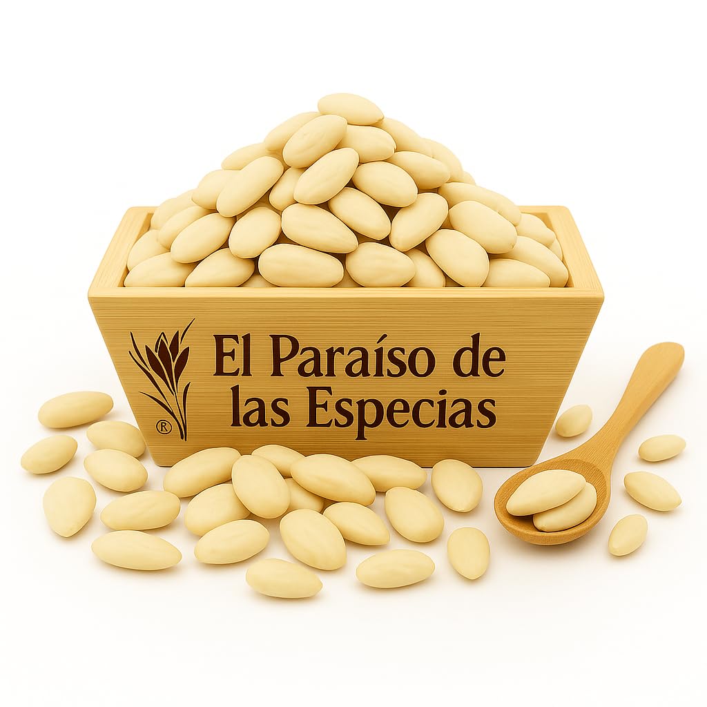 El Paraíso de las Especias Almendras Crudas Sin Piel 100% Naturales para Repostería