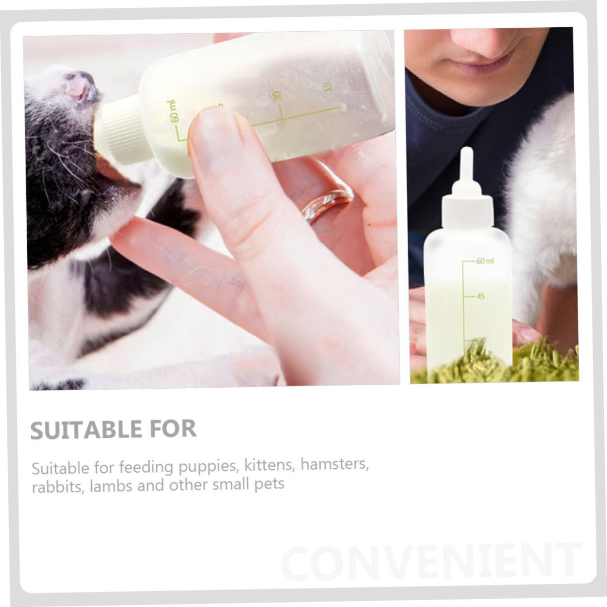 SEWOART Small Pet Nursing Bottles Silicone Feeding Bottles for Puppies Kittens Rabbits Milk for Puppies