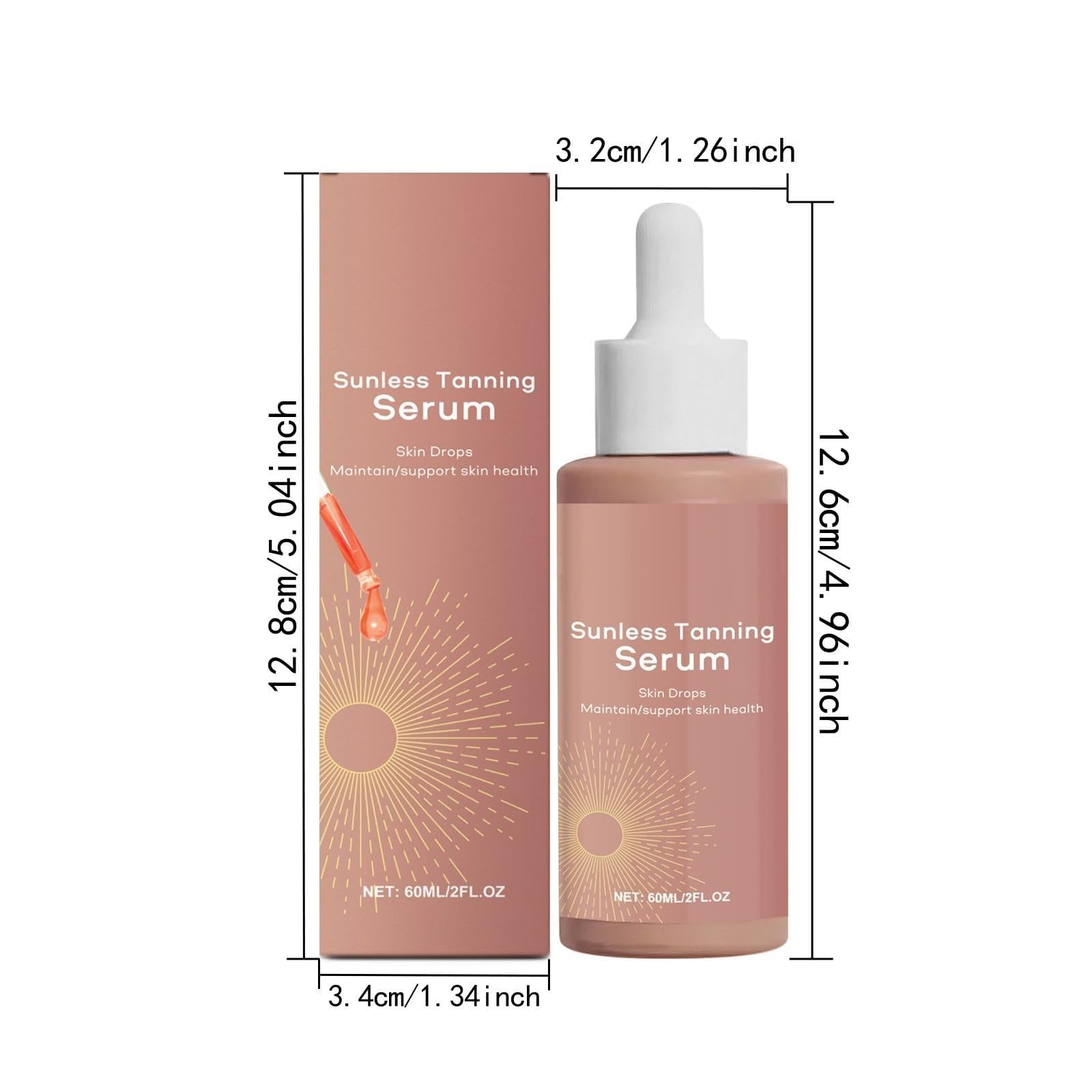 Sunless Tanning Drops Self Tan Drops for Face Body Tanning Accelerator Gradual Fake Tan Natural Glow No Sun Damage (5pcs)