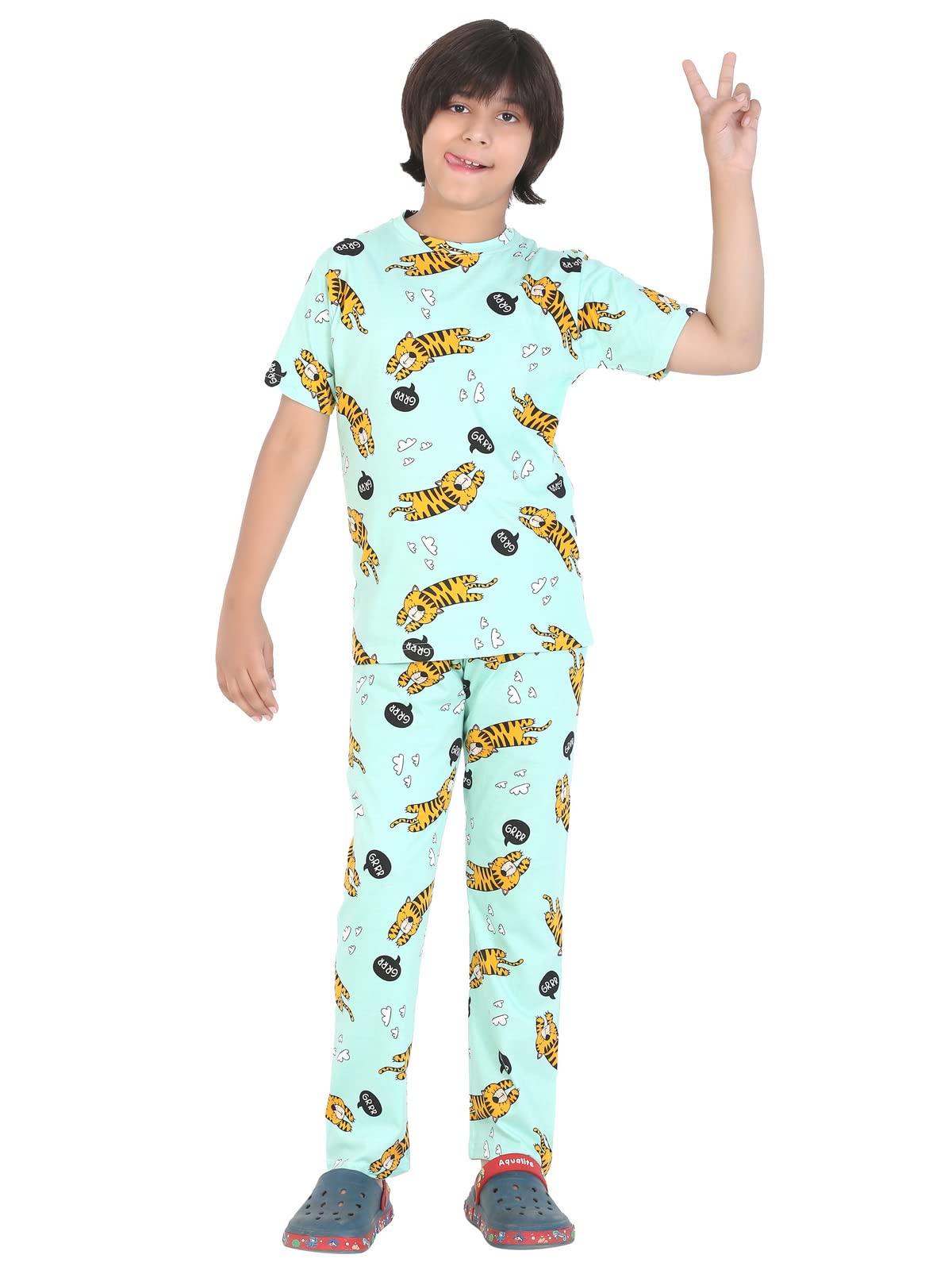 Boys Cotton Coord Set/Boys Night Suit/Boys Loungewear/Boys Night Dress