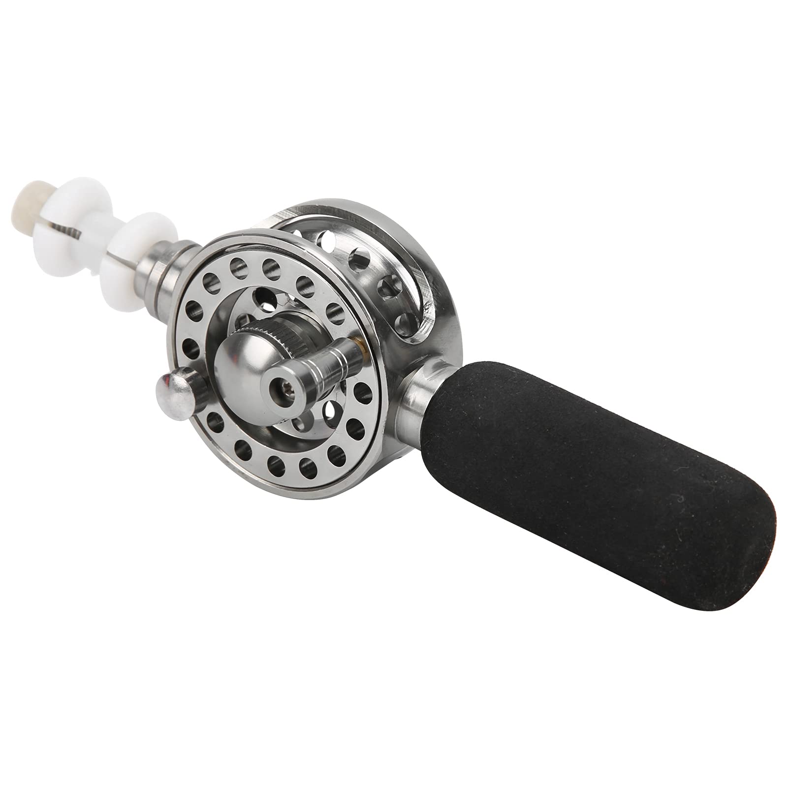 Carrete de pesca de metal ajustable, carrete de pesca portátil con mango accesorio para pesca