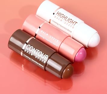 3-piece contouring set, highlighting and contouring trio, for a natural makeup finish (01)
