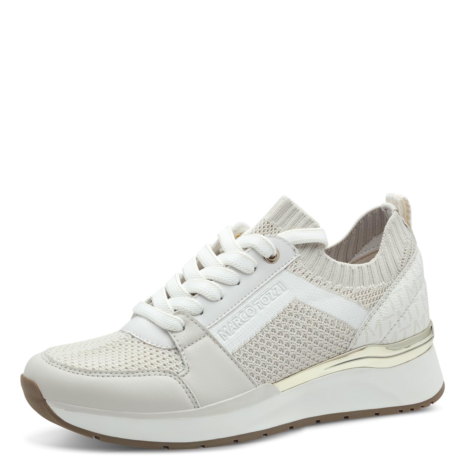 MARCO TOZZI Women's 2-23716-44 Trainers, Cream Comb, 5 UK