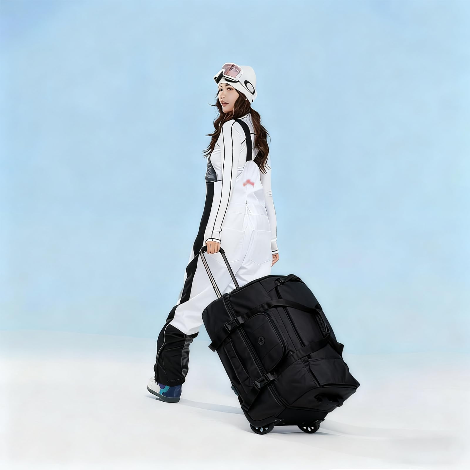 Walizka narciarska torba podróżna walizka na kółkach wodoodporny duży lekki miękki plecak snowboardowy torba sportowa z przegródkami na kółkach