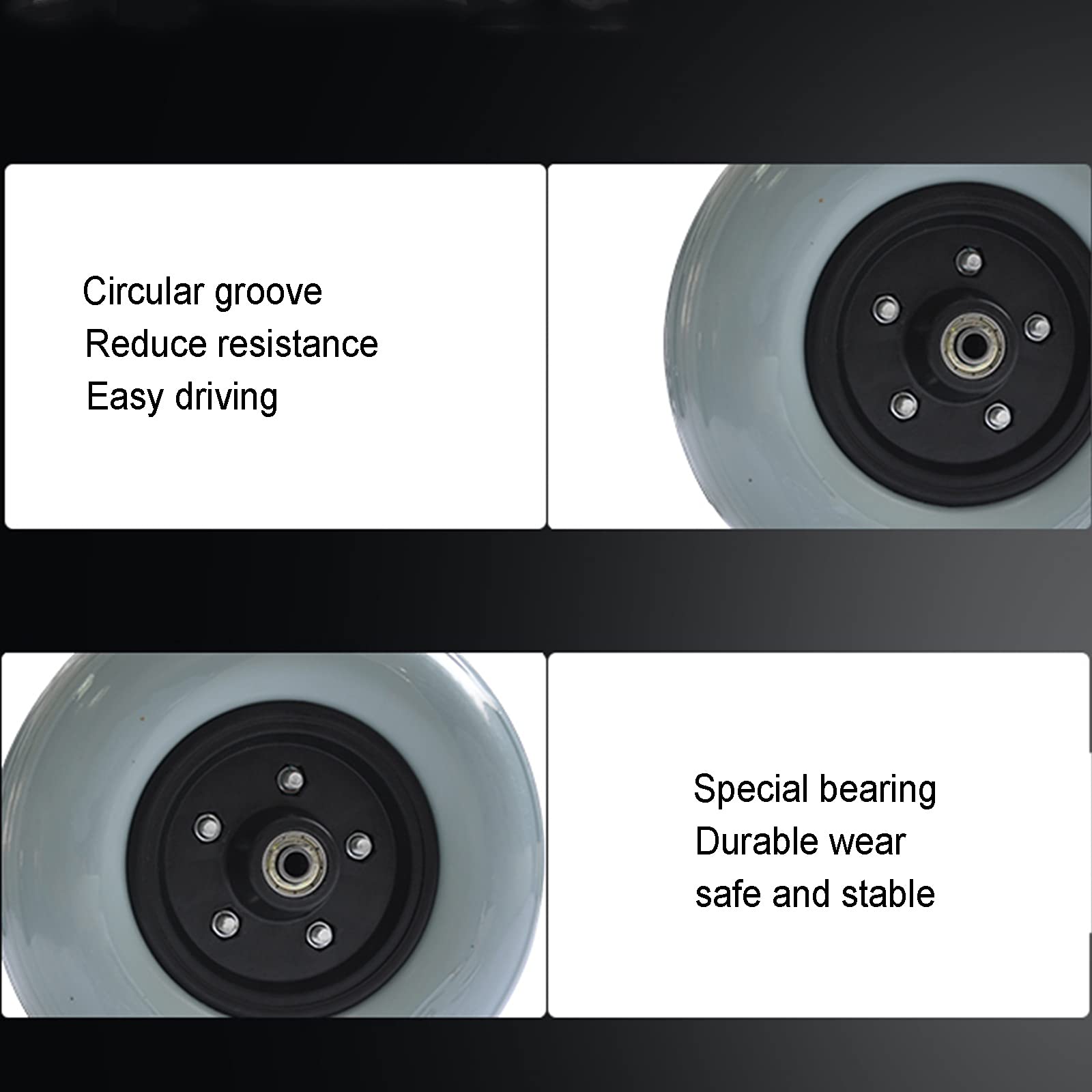 Ruedas Delanteras para Sillas de Ruedas, Ruedas para Sillas de Ruedas de 7 Pulgadas, Ruedas de Repuesto para Sillas de Ruedas