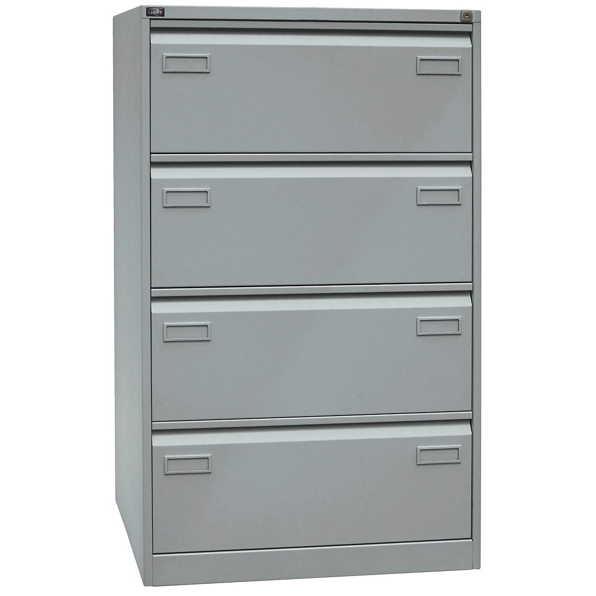 BISLEY Light Hängeregistraturschrank, doppelbahnig, DIN A4, 4 HR-Schubladen, Metall, 355 Silber, 62.2 x 80 x 132.1 cm