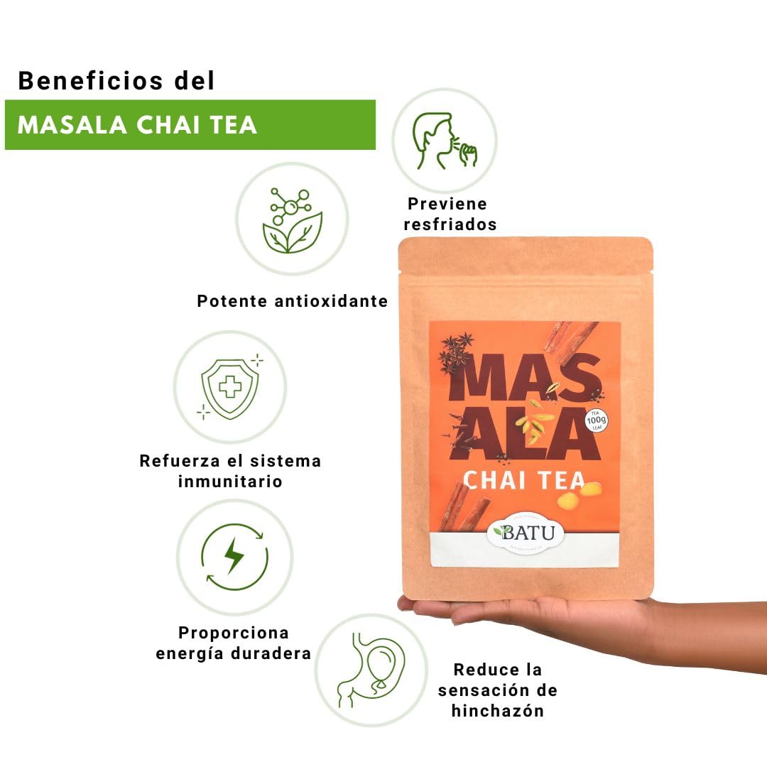 BATU Te Chai Granel 100g Assam India Naturalne Składniki Chai Latte