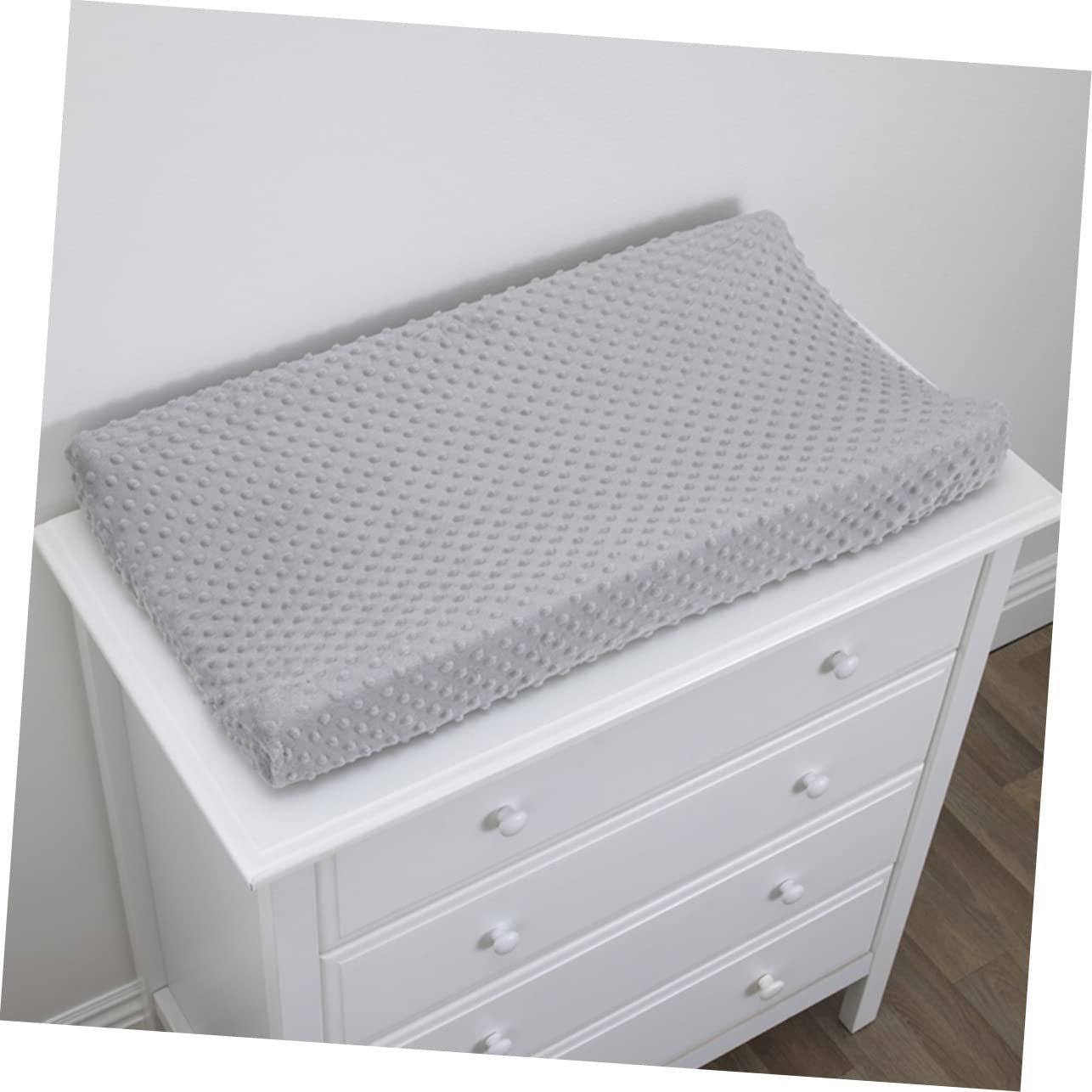 GAROZATION 2pcs Changing Table Cover Set Polyester Changing Pad Protectors and Grey for Easy Cleanup and Comfort for and Infants