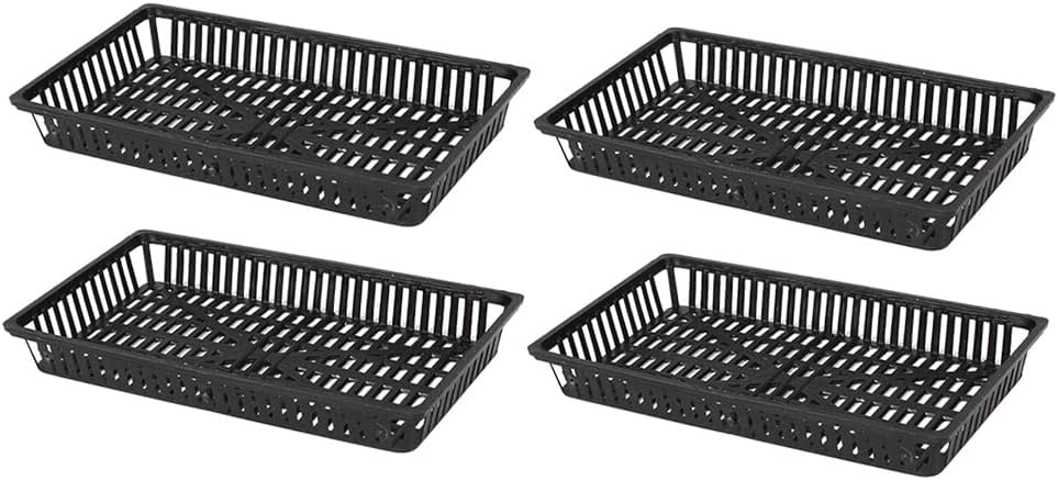 Yardwe 10-Pack Aquarium Planting Baskets Plastic Aquatic Plant Pots with Drainage Holes for Fish Tank Water Grass and Pond Plant Growth