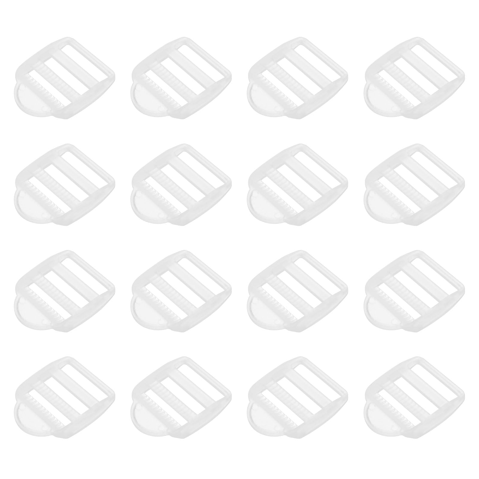 uxcell 16Pcs Plastic Ladder Slider, Adjustable Lock Buckles Tension Lock Tri-Glides for Belts Backpack Straps Replacement