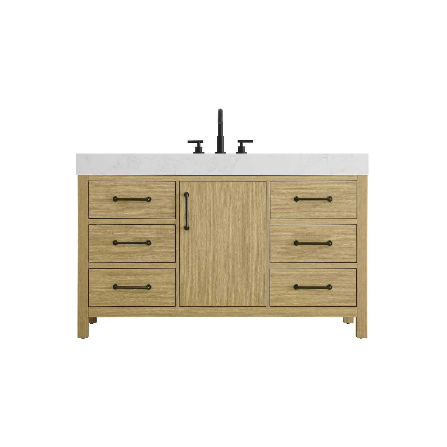 Elegant Kitchen and Bath 54" Single Bathroom Vanity in Honey Brown by Elegant Lighting – unspecified, Wood, Honey Brown, Model VF60654MHB