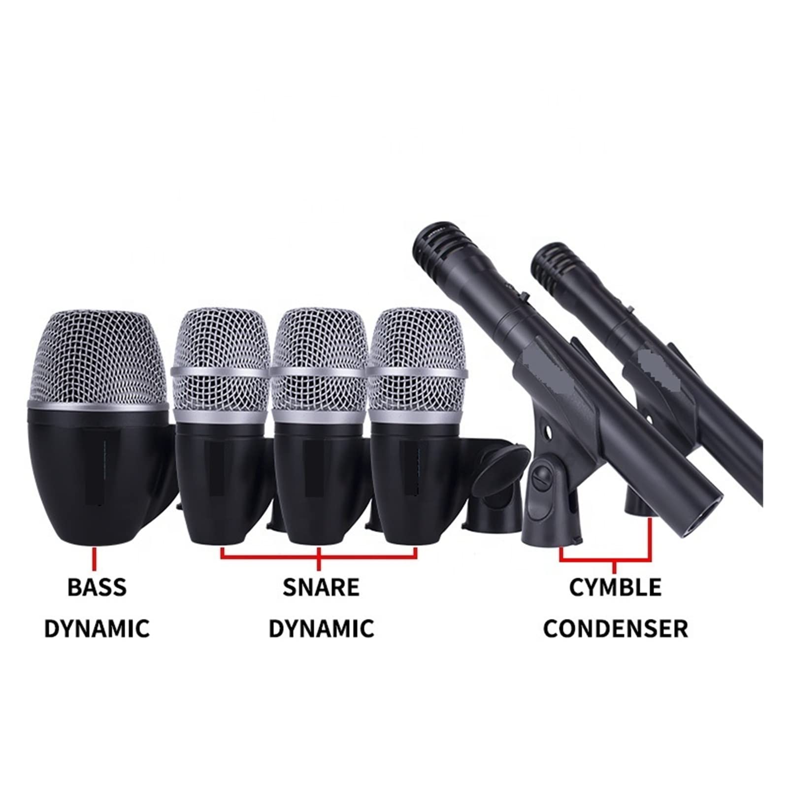 Condenser Dynamic Drum Mic System Percussion Musical Instrument Music Microphone