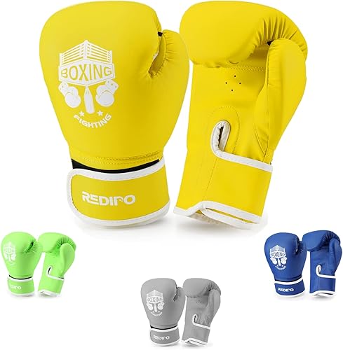 Miniatura 13 de Guantes de Boxeo para Niños, Guantes de Entrenamiento de Espuma de Esponja para Sparring, Boxeo Tailandés Kick Boxing para Niños y Jóvenes,
