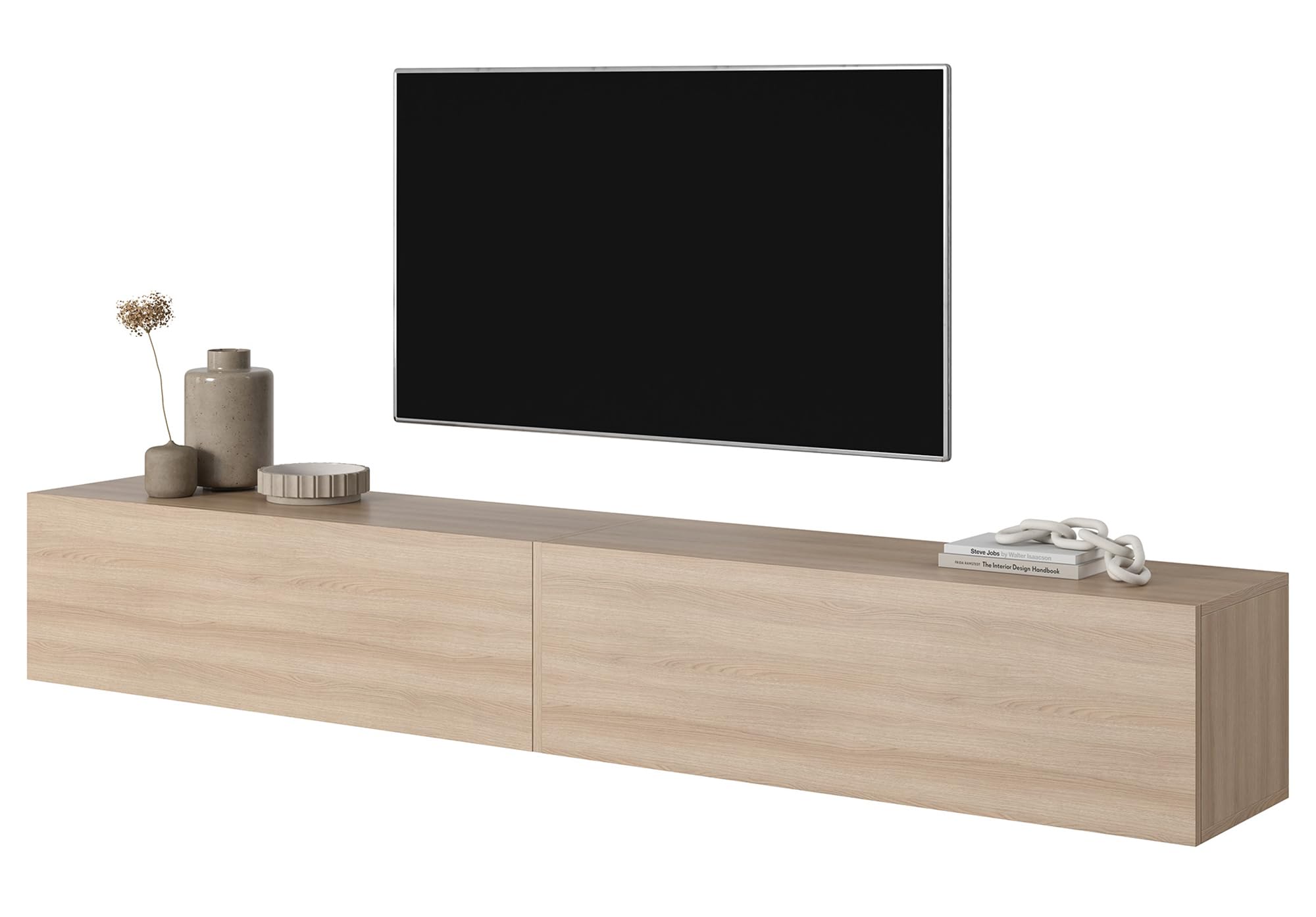 Selsey Bisira - Mueble TV, Roble Lindberg, 200 cm