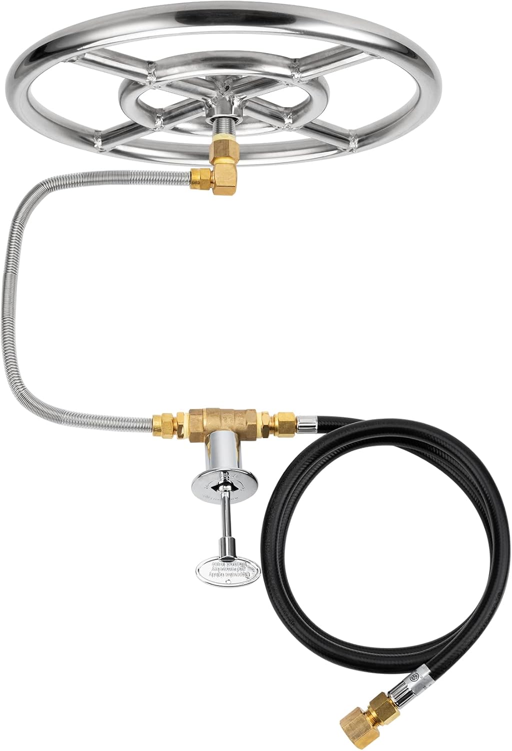 Stanbroil Natural Gas Fire Pit Stainless Steel Burner Ring Installation