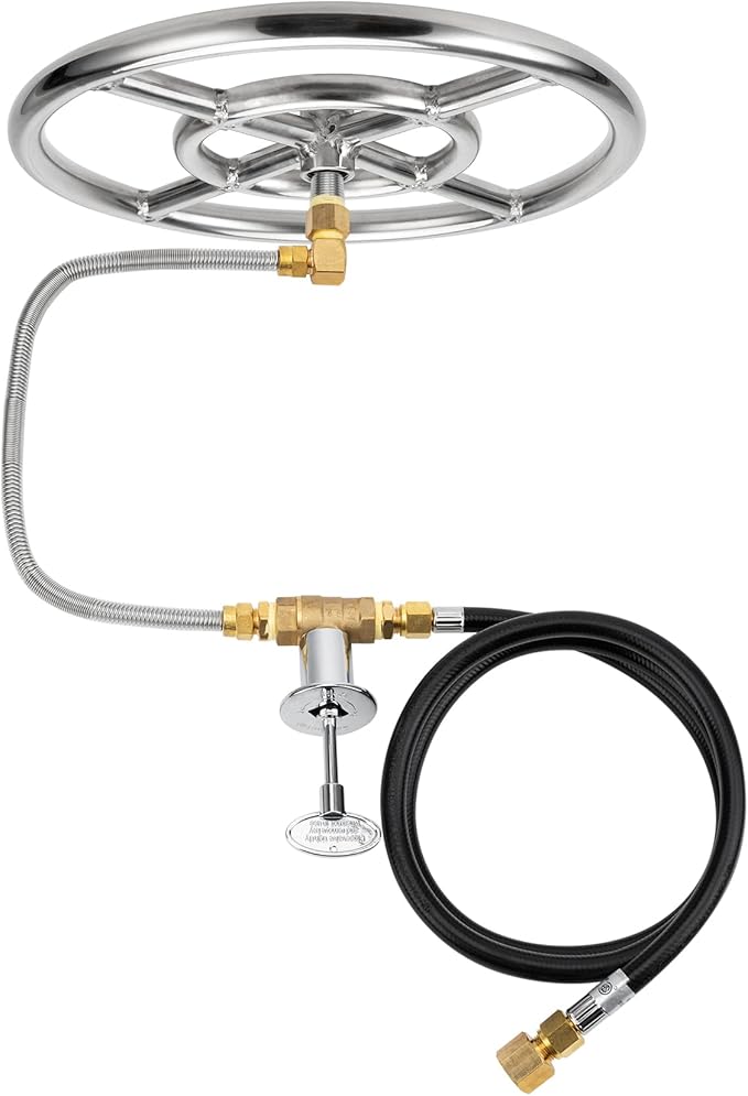 Stanbroil Natural Gas Fire Pit Stainless Steel Burner Ring Installation