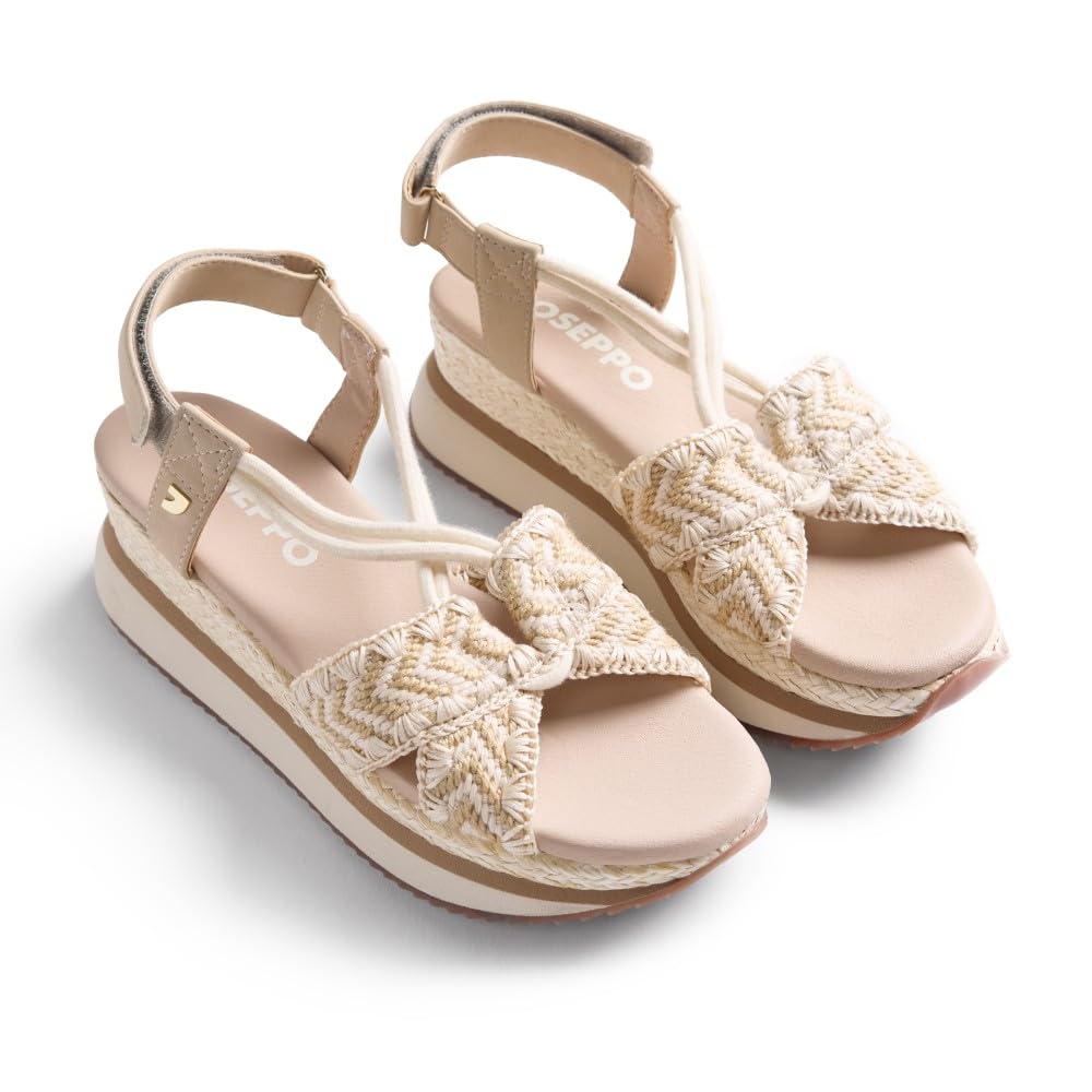 GIOSEPPO Women's Ugunja Adjustable Strap, Ivory White, 3.5 UK