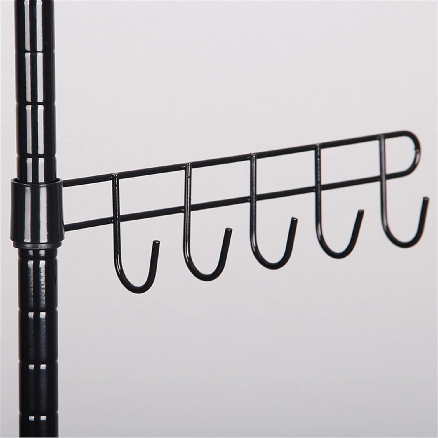 XIONGGG 4 Tier Kitchen Storage Shelf Standing Bakers Racks, Metal Utility Microwave Oven Stand, Height Adjustable, with 5 Hooks,Gold : Home & Kitchen