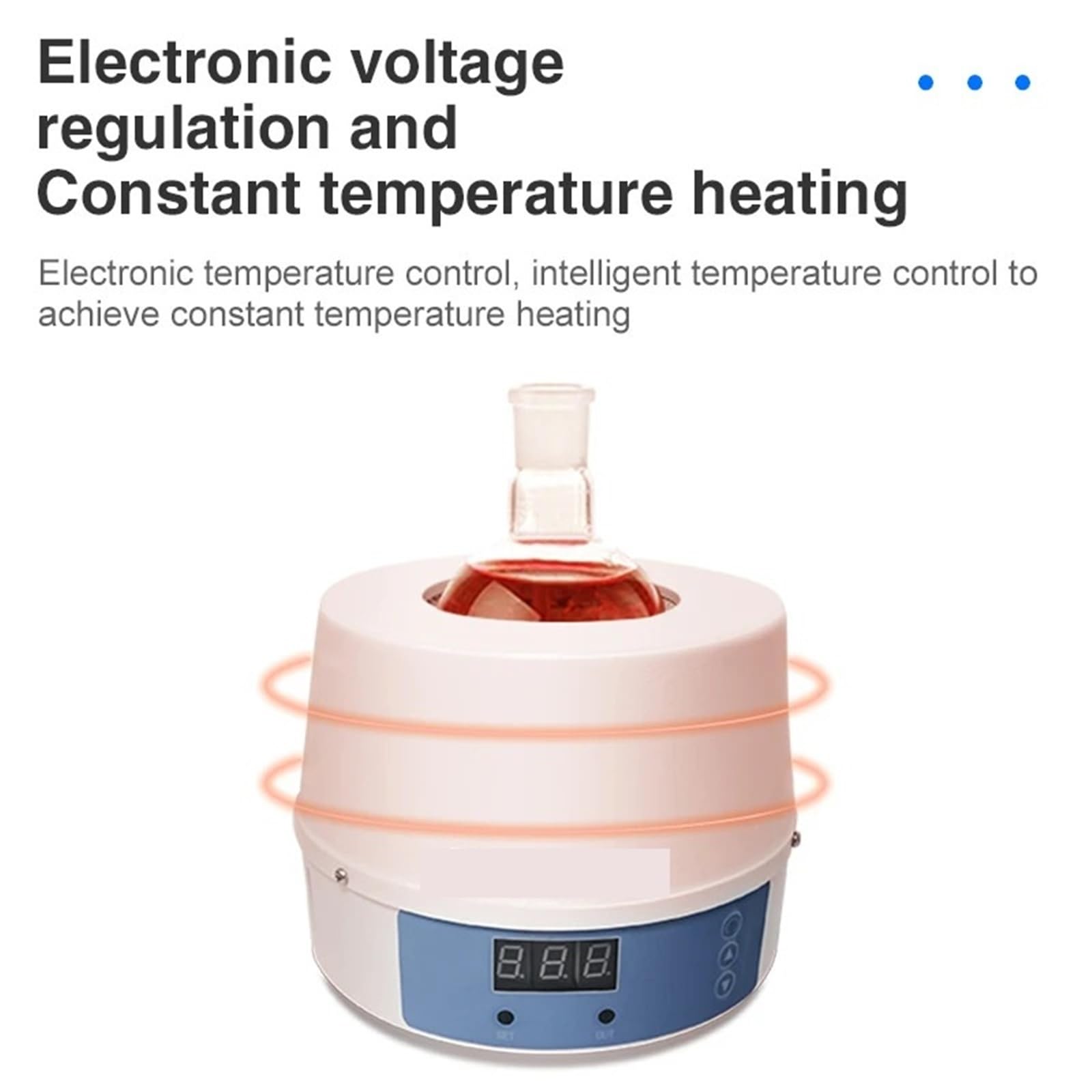 Cyfrowy elektryczny płaszcz grzewczy, laboratoryjny grzejnik termostatyczny z regulatorem temperatury do 250/500/1000 ml, równomiernie mieszany do użytku laboratoryjnego