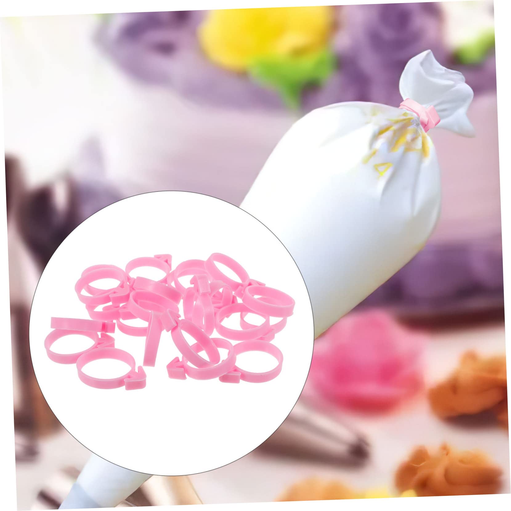 Cabilock 400pièces De Scellement pour Poches à Douille Plastique Accessoires De Pâtisserie Réutilisables pour Icing Et Décoration De Gâteaux