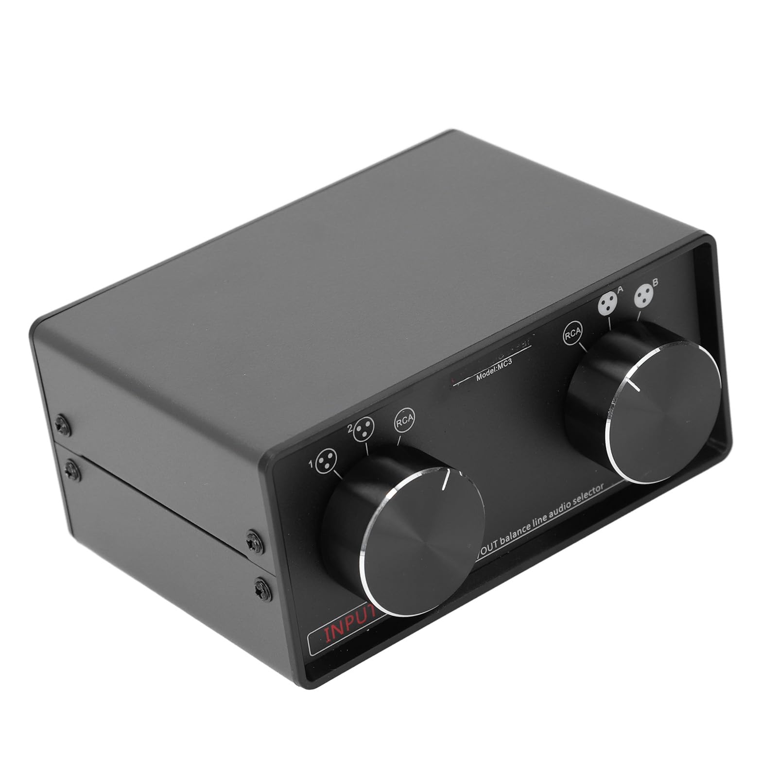 Domary Convertidor Estéreo XLR Confiable de 3 en 3 Salidas para una Conmutación de Audio Perfecta en Cine Casa o Estudio, Hecho Aleación Aluminio