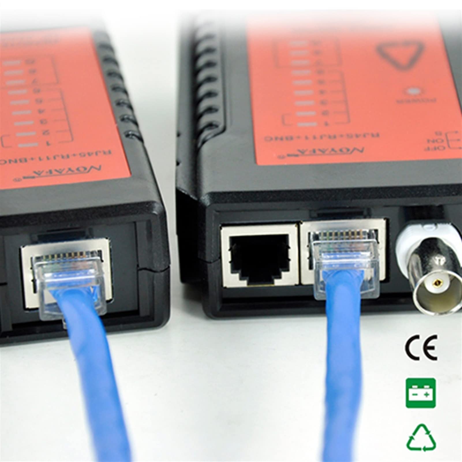 Detector de pared, Probador de cable de red NF-468B RJ45 RJ11 BNC LAN Wire Tester Detector Test de prueba remota Herramienta de redes profesionales