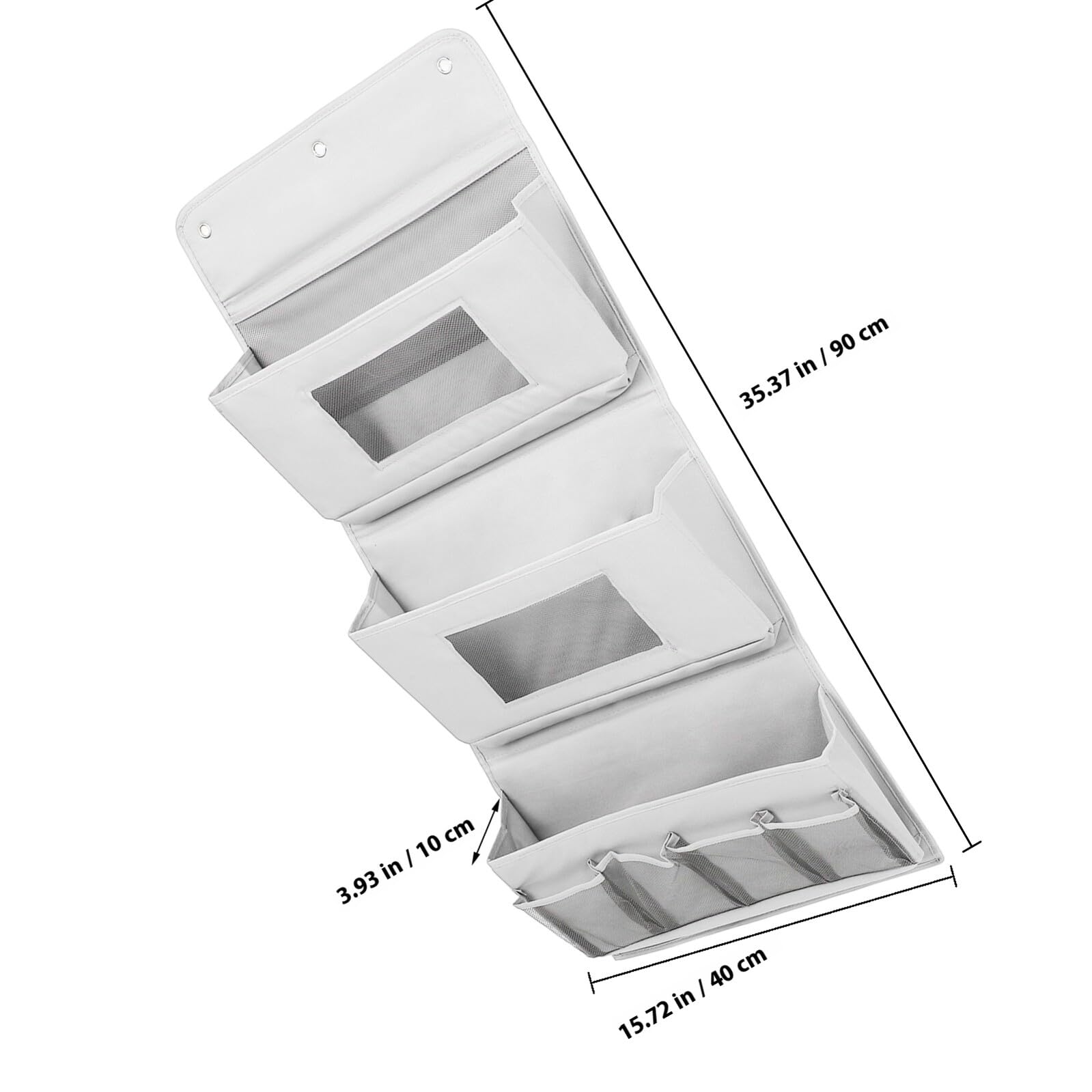 Gatuida Organizer da Parete Appendibile in Tessuto Grigio con Strati e Tasche Multiple Resistente e Lavabile per Porta e Armadio in Camera da Letto e Soggiorno Ottimizza Spazio e Mantiene