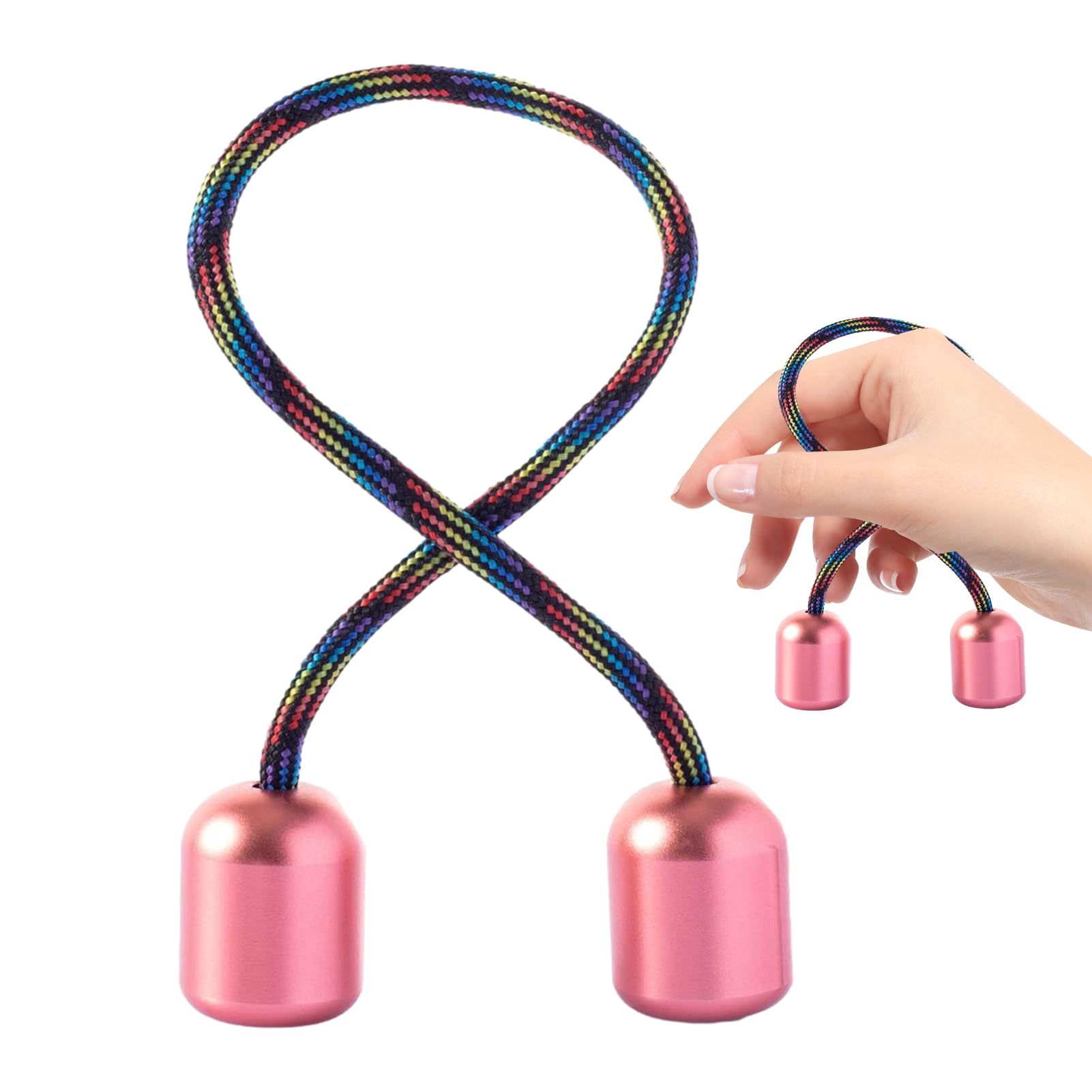 Firulab Begleris Fidget Beads, Worry Fidget Finger Toys Hand Practice Beads Skill Spin & Bump, Aluminum Alloy Worry Beads Fidget Toy for Men Women Teens