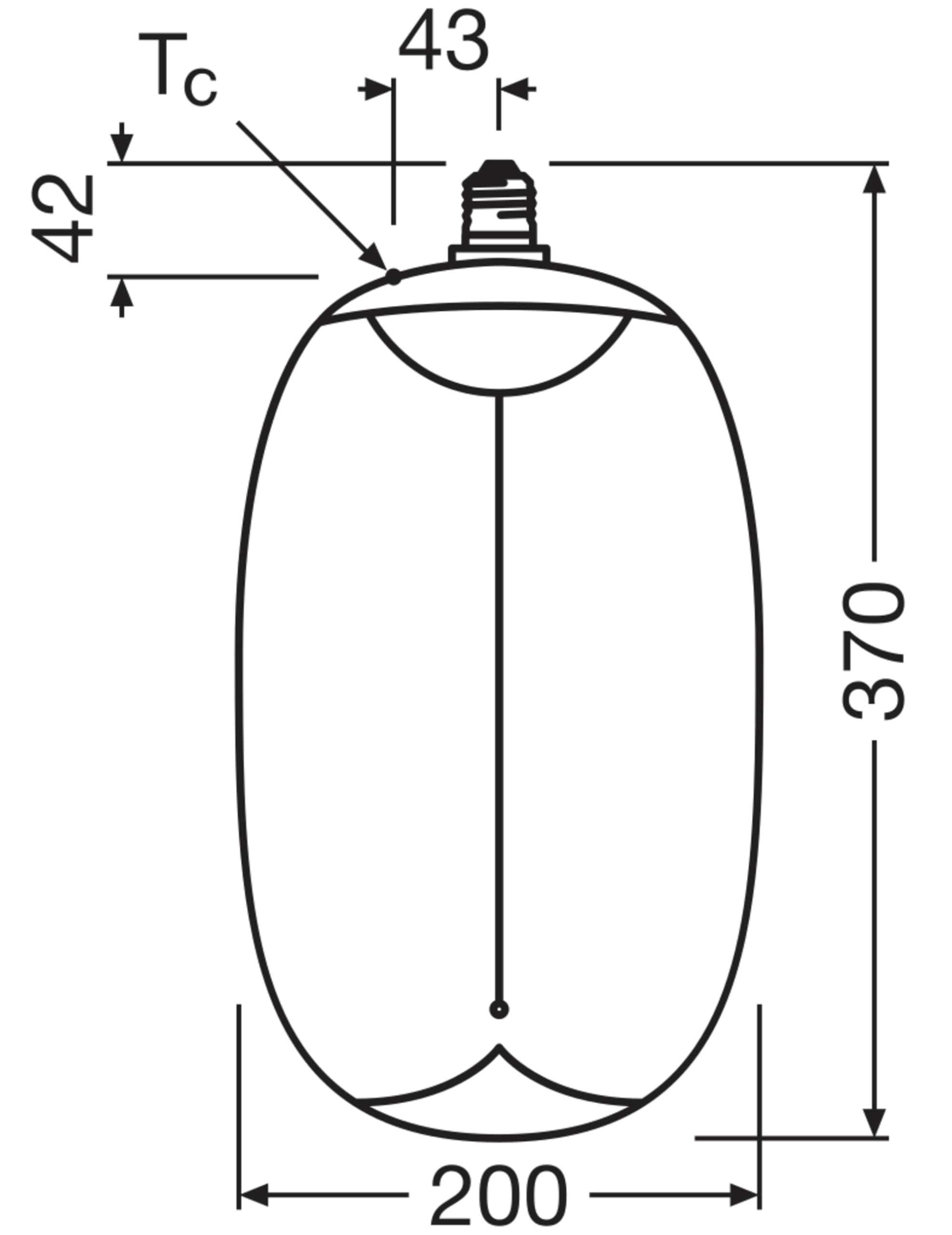 OSRAM Vintage 1906 Big Elipse Oval es una regulable fabricada en plástico | , LED Lamps, 200.00 Millimetres dia, , Paquete de 1