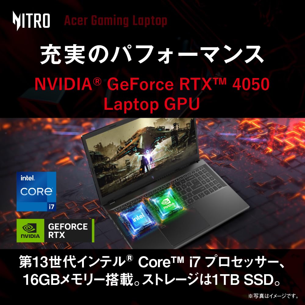 Acer ゲーミングノートパソコン Nitro V 15 ANV15-51-F76Z45