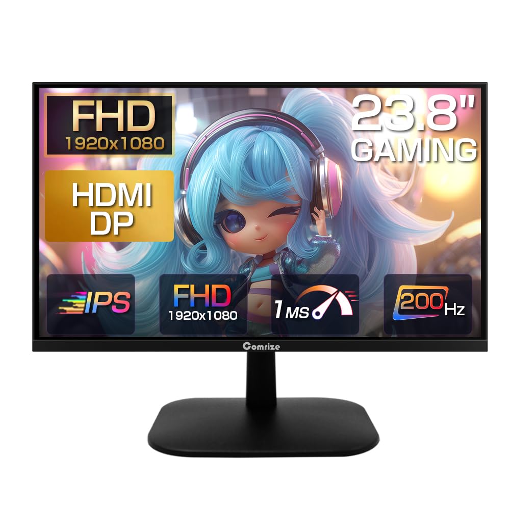 Amazon.co.jp: Comrize モニター 23.8インチ 1080PフルHD 200Hz
