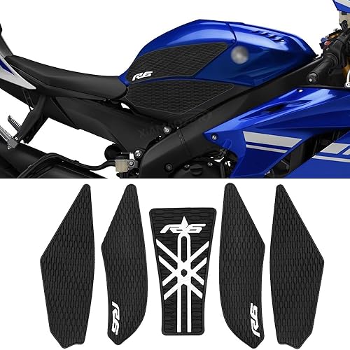 Para 2025 2024 YZF-R6 YZF R6 2017-2021 2022 2023 2024side Almohadilla de depósito de combustible Adhesivo protector Agarre de rodilla Almohadilla de