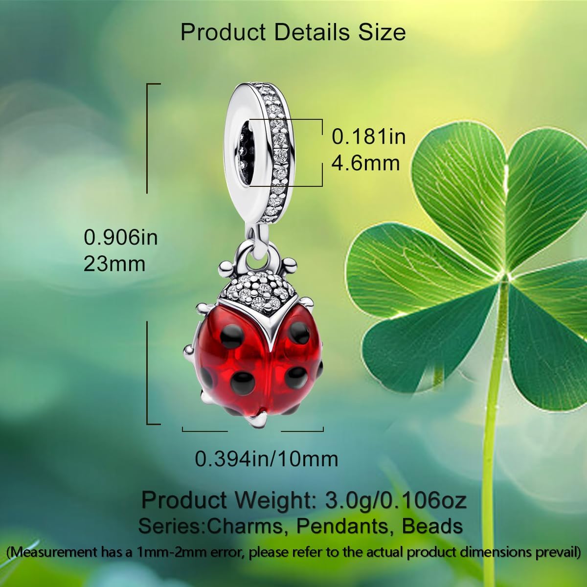 HappyStar 925 Sterling Silver Charms for Bracelets and Necklaces Tarot Card Dangle Pendants Rose Flowers Beads Charms Jewelry Gifts For Women - Image 4