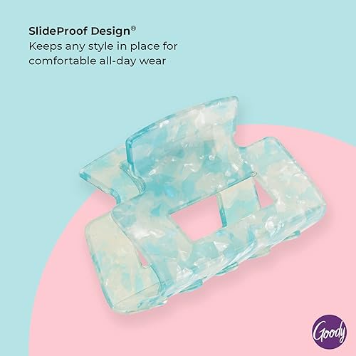 Miniatura 8 de Goody Pinza de garra grande, 1 unidad, acuarela, rosa, para todo tipo de cabello, ideal para levantar fácilmente tu cabello, accesorios para el