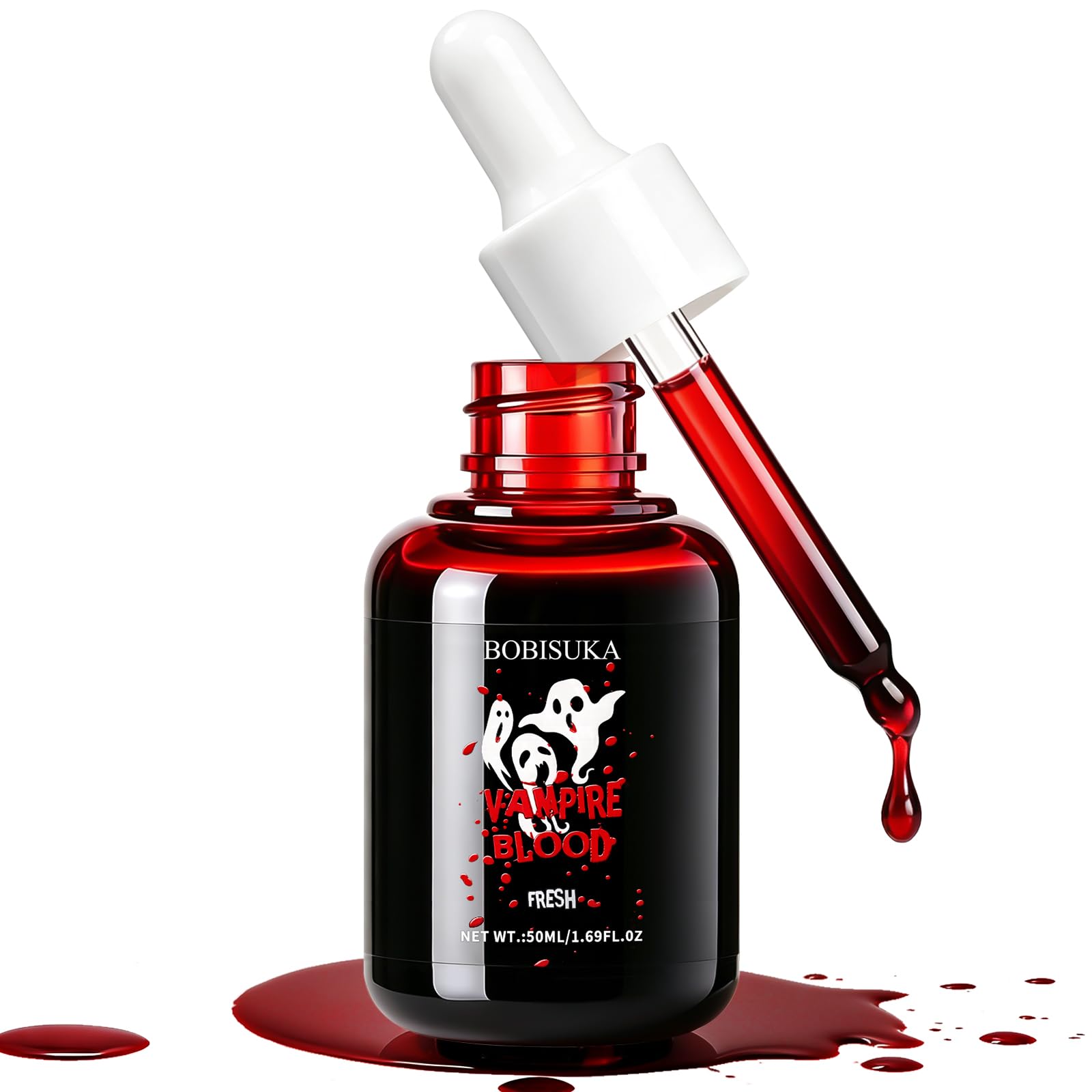 BOBISUKA Halloween Dripping Fake Blood, Realistic & Washable, 1.69oz, Fresh Fresh color