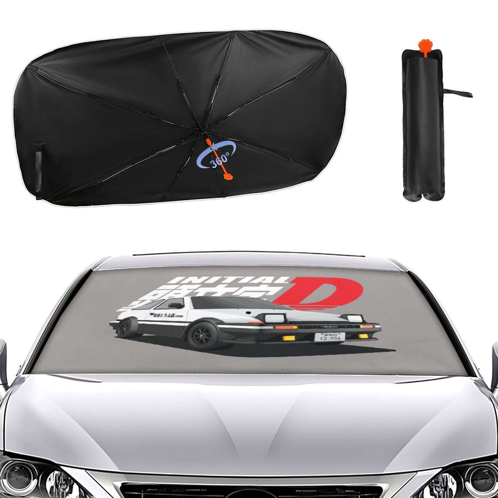 Amazon.co.jp: 車用サンシェード 頭文字d イニシャル D Ae86 傘型 折り