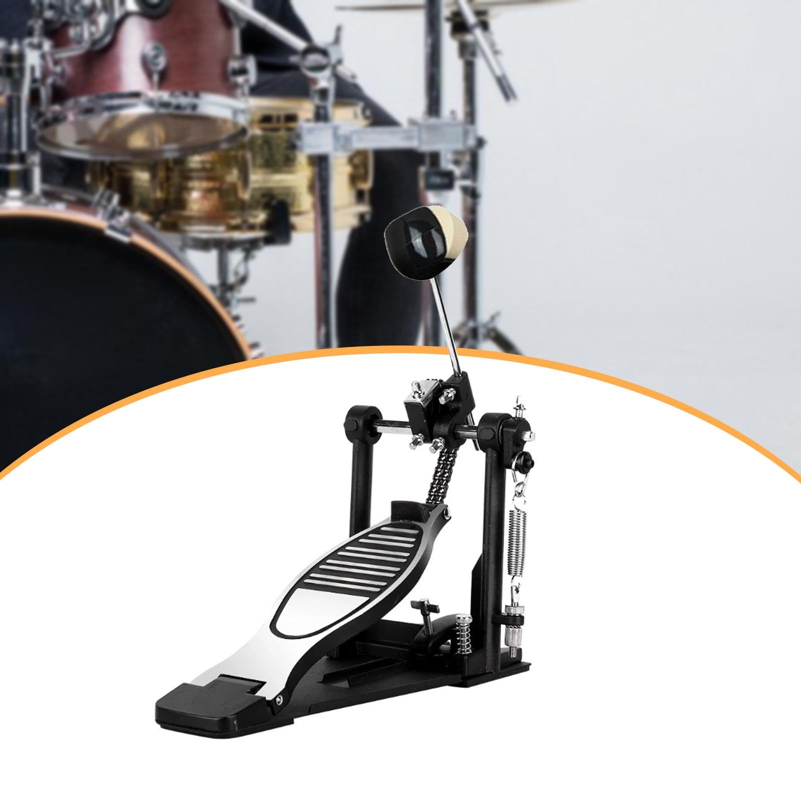 Colcolo Pedal de bombo individual, pie de práctica, práctica de batería portátil con, hardware de percusión para bateristas de estudio principiantes