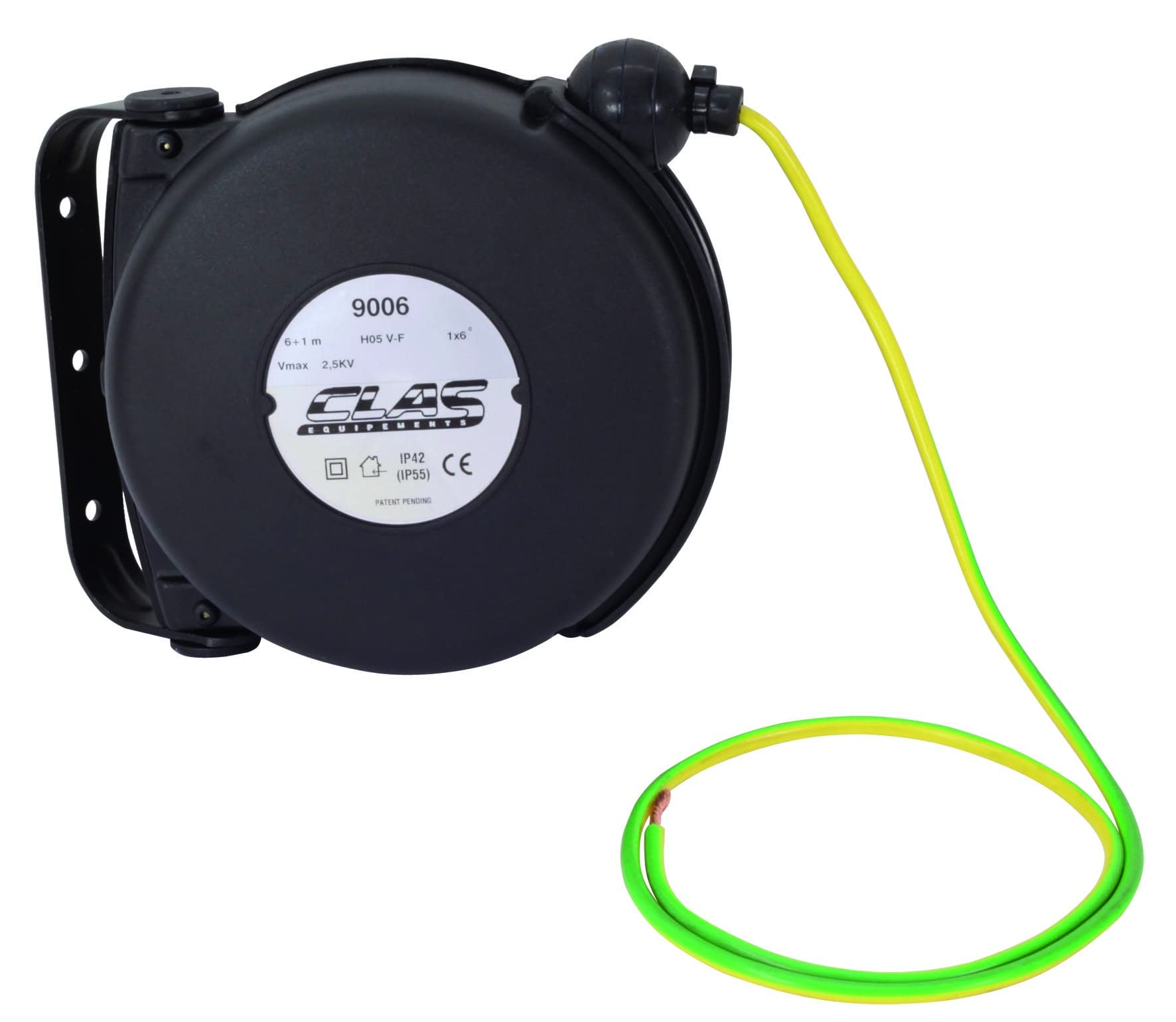 Mini enrollador OE 0500 1x6 mm con sistema anti-enredos para conexiones de alta precisión