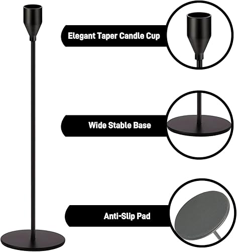 Miniatura 4 de Portavelas cónicos, portavelas de pilar alto para decoración del hogar de Navidad, centro de mesa de manto, bodas, comedor, fiesta, regalo de