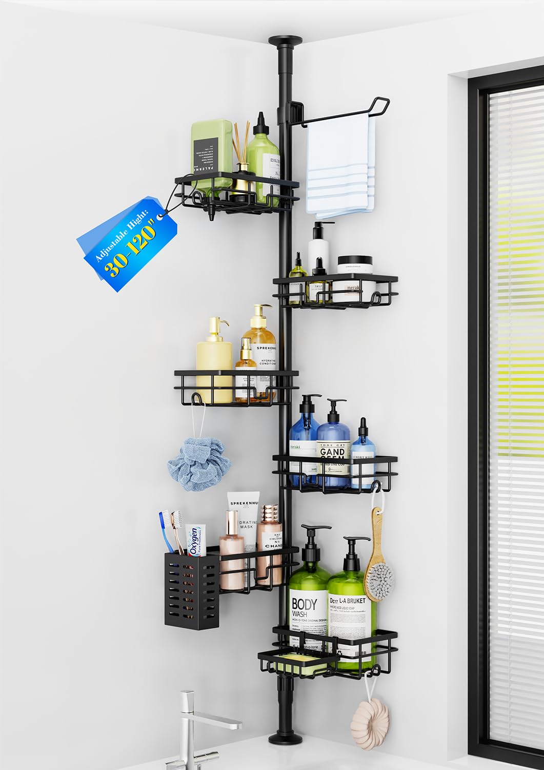 Organiseur de douche réglable Mixoo étagère d'angle salle de bain